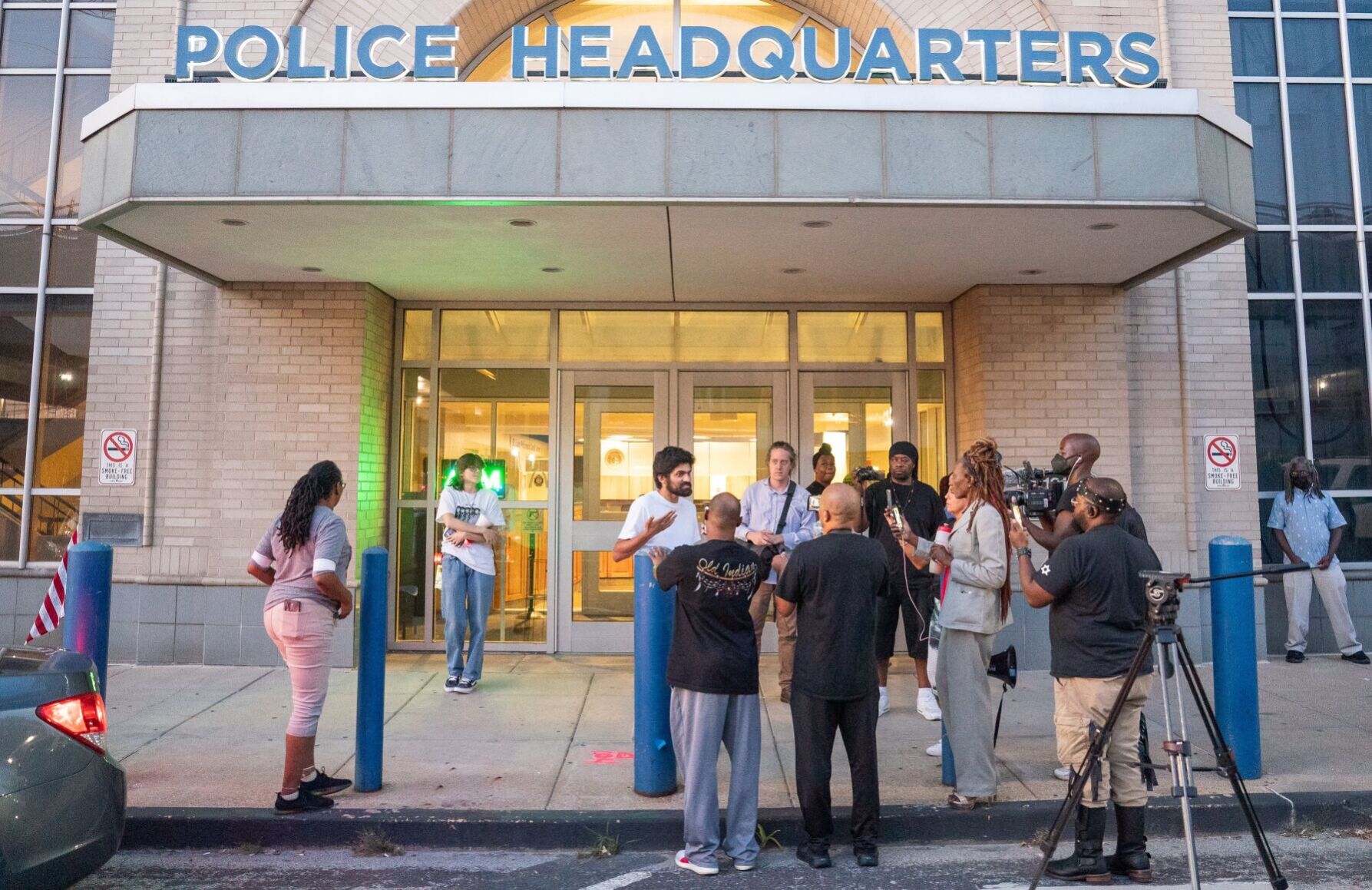 Darryl Ross protest at St. Louis police headquarters